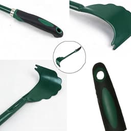 Dekschraper Grasmaaier - Maaierreiniger Tuinschaar - Onderhoud Gazon - Robuust Staal - 40.5 cm - Zilver — thumbnail 3