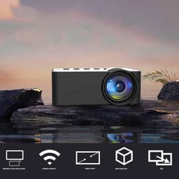 Mini projector HD 1080P - Draagbaar en lichtgewicht - WiFi en Bluetooth - Perfect voor films en games - ShopVlot — thumbnail 5