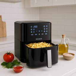 Luchtfriteuse - Airfryer Heteluchtfriteuse - Gezond Frituren - Grote Capaciteit - 8 L - Zwart — thumbnail 2
