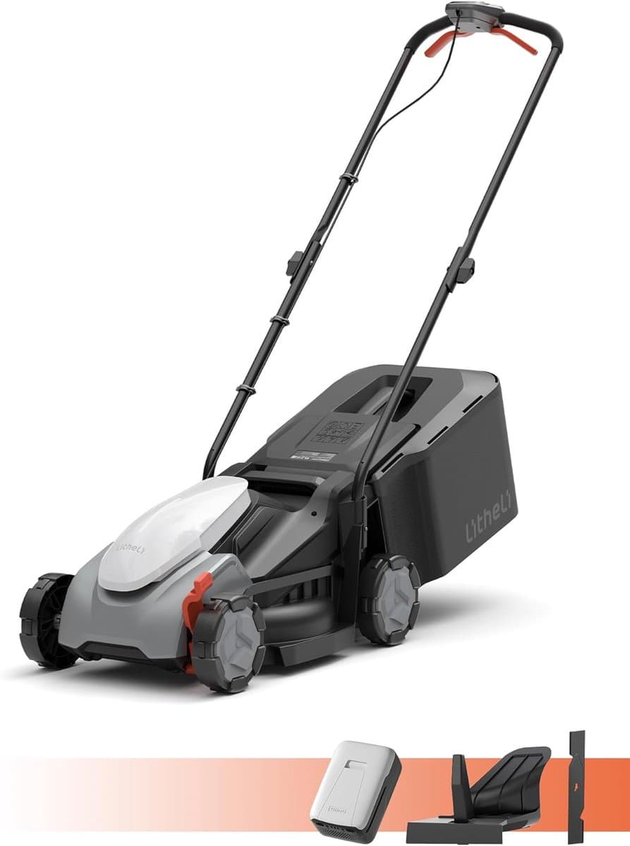 Accu grasmaaier 33 cm - 20 V, 200 m² - 30 L opvangbak - ideaal voor kleine tuinen - ShopVlot — afbeelding 1
