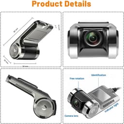 Dashcam voor auto - Zwart - 170° groothoeklens - HD Nachtzicht en G-sensor - Voor Android Autoradio — thumbnail 2