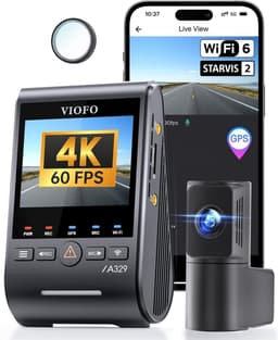 Dashcam voor auto - Zwart - 4K + 2K Dual Camera - Met Nachtzicht en Wi-Fi 6 - Voor Maximale Veiligheid en Parkeermodus — thumbnail 1