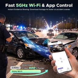 Dashcam voor auto - Zwart - 4-Kanaals 360 Graden - 2K en 1080P Camera's met Infrarood Nachtzicht - Inclusief 64GB Kaart en Hardwire Kit — thumbnail 4
