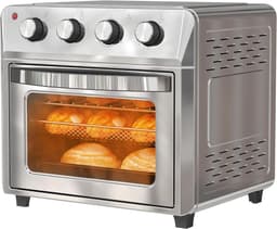 Mini Oven - Convectieoven Hetelucht - Gezond Koken - 360 Graden Luchtcirculatie - 24 Liter Capaciteit - Zilver — thumbnail 1
