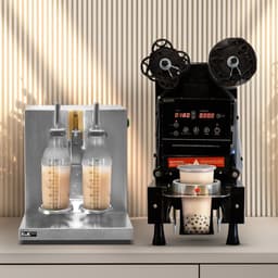 KuKoo Automatische Bekersealmachine en Professionele Bubble Tea Shaker - Efficiënt 500-650 Beker/uur - Inclusief Filmdoos - Geschikt voor Diverse Bekerformaten - Dubbele Cupontwerp met Indrukwekkende Snelheid — thumbnail 2