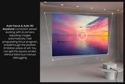 SnelShoppen - Maxxo Projector LED800, Native Full HD 1080P, 700 ANSI Lumen, 4K Ondersteuning, Autofocus, 5G WiFi, Bluetooth, Dolby Audio, Netflix Gece — thumbnail 2