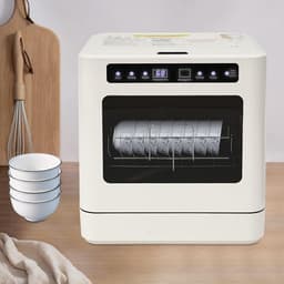 Tafelvaatwasser - Compacte afwasser - Snel servies reinigen - 4 programma's - 43 x 39 x 46 cm - Wit — thumbnail 3