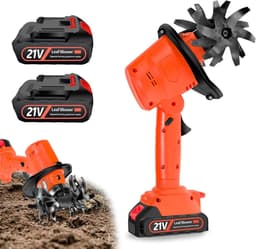 Thijox - Accu-grondhak 21 V, Elektrische Tuinfrees met 2 Accu's, 3000 mAh, 4 Metalen Messen, 10 cm Werkbreedte en Diepte, Ideaal voor Tuinonderhoud — thumbnail 1