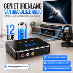 Strex Bluetooth Transmitter en Receiver 3 in 1 Adapter - Bluetooth Audio Zender en Ontvanger - Bluetooth 6.0 - AUX/RCA/Optisch - Draadloos - 15 meter bereik — thumbnail 4