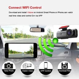 Dashcam voor Auto - 4K Dashcam - Dual Lens - 170° Groothoek - GPS - WiFi - Nachtvisie - 24H Parkeermodus - G-Sensor - 128GB Geheugenkaart inbegrepen - 6M RC-BL Camera - Zwart — thumbnail 5