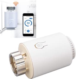 Radiator Thermostaat - Slimme Knop - Temperatuur Regelen - Draadloze Installatie - Compact Formaat - Wit — thumbnail 3
