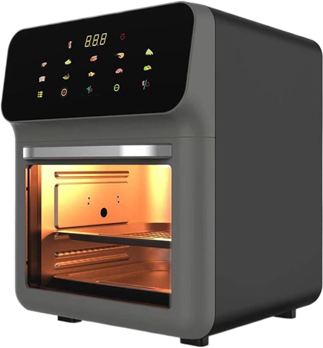 Combi Oven - Heteluchtfriteuse Bakapparaat - Multifunctioneel Koken - Dubbele Temperatuurregeling - 15 Liter Capaciteit - Zwart — afbeelding 1