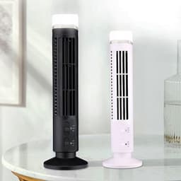 Torenventilator - Staande ventilator - Persoonlijke koeling - Bladloos ontwerp - 33 cm hoog - Wit — thumbnail 4