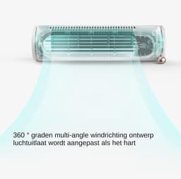 Bladloze Torenventilator - Persoonlijke Circulator - Ruimte Koelen - Stille Luchtstroom - 29x9x29 cm - Wit — thumbnail 5