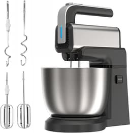Keukenmixer Elektrisch - Handmixer Kom - Bakken Mixen - 5 Snelheden - 35 Liter Kom - Zwart — thumbnail 1