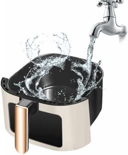 Airfryer Oven - Heteluchtfriteuse - Gezond Koken - Visueel Kookvenster - 6L Capaciteit - Zilver — thumbnail 3