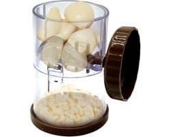 Notenkraker Hakker - Keukenmachine Kruiden - Ingrediënten Fijnmaken - Handmatige Bediening - 14 x 8.6 cm - Koffiebruin