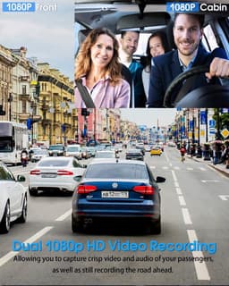 Auto Camera - Ritregistratie - Veiligheid Onderweg - Dubbele Opname - 310 Graden - Zwart — thumbnail 3