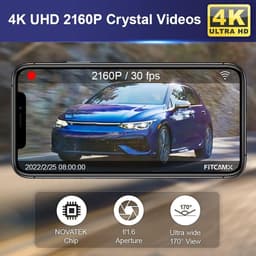 Auto Camera - Rijrecorder - Veilig Rijden - 4K UHD Video - 64GB Kaart - Zwart — thumbnail 3