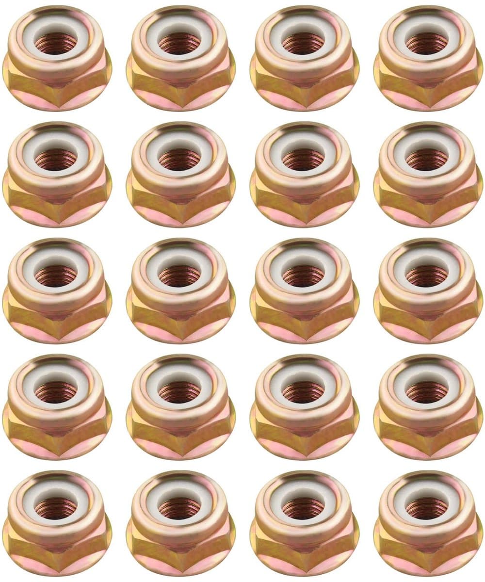 Dailygoods- Moer 20 Stuks - Linkerhand Draad M10x1.25 - Vervangingen - Metaal - Slijtvast - Corrosiebestendig - Afmetingen 22x11 mm - Draadmoer — afbeelding 1