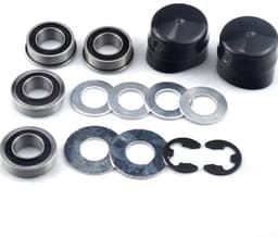 Voorwielring - Dragende Omzettingsuitrusting - Conversiekit - Compatibel met Craftsman/Poulan/Husqvarna/Jonsered - Metaal/Rubber - Inhoud: 1 set - Wielbus — thumbnail 5