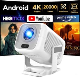 SnelShoppen - 4K Projector met WiFi 6 en Bluetooth 5.2 - Draagbare Projector met Native 1080p Resolutie, Autofocus, 120° Automatische Keystone Correct — thumbnail 1