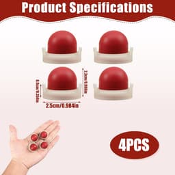 SnelShoppen - 6 Stuks 694394 Carburetor Primer Pear Brandstof Priming Pear voor Grasmaaier en Benzinezaag, 23 mm, Hoogwaardige Rubber en Plastic, Rood — thumbnail 5