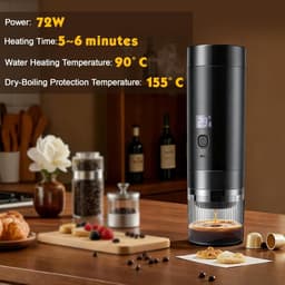 SnelShoppen - Draagbare Espressomachine Klein 20 Bar, 3-in-1 Mini Koffiemachine voor Cups & Maling, Accu 7800mAh USB-C, Mobiele Koffiemachine voor Cam — thumbnail 2