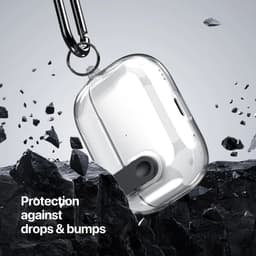 Dux Ducis PECL Hoesje Geschikt voor AirPods 4 met Aluminum Haak Transparant — thumbnail 4