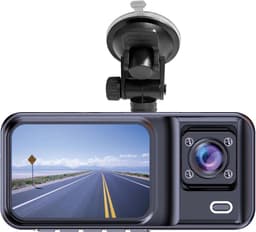 SnelShoppen - Dual Dashcam 120° Kijkhoek met Voor- en Interieurcamera, G-Sensor, Automatische Opname, Draagbare Camera voor Auto, 5V Voeding, Originee — thumbnail 1