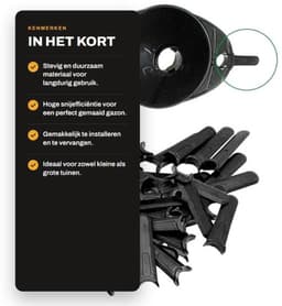 Grasmaaierbladen 100 Stuks - Stevig/Duurzaam - Hoge Snijefficiëntie - Flexibel Snijden - Eenvoudig te Installeren - Hoogwaardig Kunststof - Maaibladen — thumbnail 3