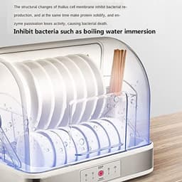 Compacte Mini Vaatwasser - Afwasmachine Droger - Hygiënisch Drogen - 360° Droogkracht - 28L Capaciteit - Wit — thumbnail 4