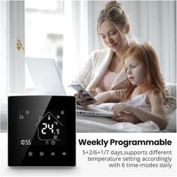 Slimme Thermostaat - App Bediening - Comfort Verhogend - Geheugenfunctie - 86x90x14 mm - Wit — thumbnail 4