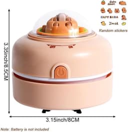 Mini Stofzuiger Bureau - Handig Opzetstuk - Snel Schoonmaken - Stil Werking - 8.5 cm Hoog - Capybara — thumbnail 3