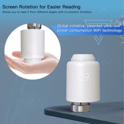 Slimme Radiator Klep - Thermostaat Bediening - Energie Besparen - Wifi Direct Geen Hub - 58.4x58.4x97 mm - Wit — thumbnail 4