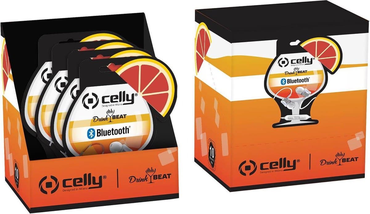 Celly - DrinkBeat In-Ear Koptelefoon Bluetooth - Kunststof - Multicolor — afbeelding 1