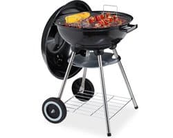 Houtskool bbq met deksel - Ø 40 cm - wielen