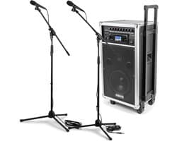 Vonyx ST100 Mobiele installatie met draadloze microfoons microfoonstandaards