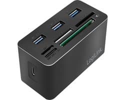 LogiLink CR0046 laptop dock & poortreplicator Bedraad USB 3.2 Gen 1 (3.1 Gen 1) Type-C Zwart