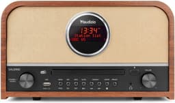 DAB radio met CD speler - Audizio Salerno - Retro radio met Bluetooth en mp3 speler - Stereo - 40W — thumbnail 1