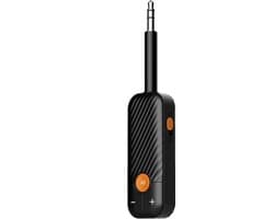 Provium Bluetooth 5.2 audio transmitter en receiver - o.a. voor verbinden airpods, koptelefoon - 3.5mm jack AUX - 20 uur batterij - speaker - bluetooth zender en ontvanger - auto draadloos - zwart