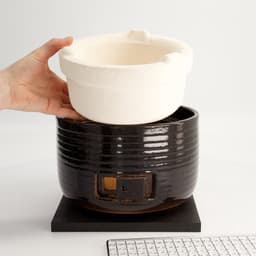 Konro Grill - Diatomite - Rond - 21.5x15.5cm — thumbnail 4