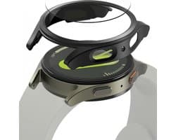 Ringke Slim + Glass | Hoesje + Screen Protector Geschikt voor Samsung Galaxy Watch 7 40MM | Case met 9H Tempered Glass | Zwart