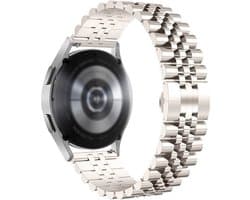 By Qubix - Geschikt voor Garmin bandje - Stalen band - Starlight / sterrenlicht - Geschikt voor Garmin Vivomove 3 / HR / Luxe / Sport / Style / Trend - Smartwatch bandje 20mm