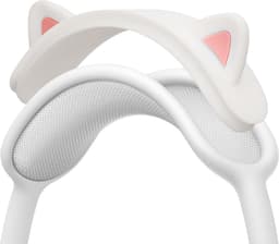 kwmobile kattenoortjes koptelefoon decoratie geschikt voor Apple AirPods Max headset - Gaming accessoires - Silicone in wit / roze — thumbnail 1