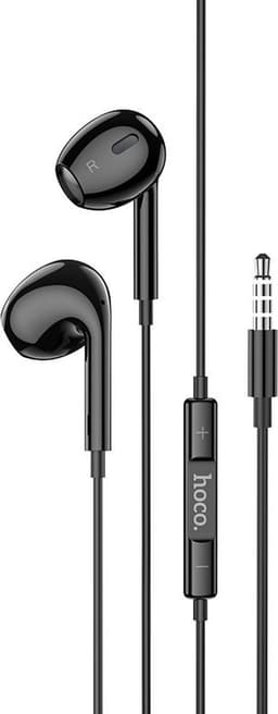 HOCO M1 Max Crystal - In Ear Oordopjes - Met draad en microfoon - 3,5mm Jack Aansluiting - Zwart — thumbnail 1