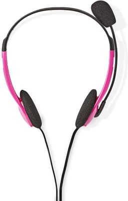 Nedis PC-Headset - On-Ear - Stereo - 2x 3.5 mm - Opvouwbare microfoon - Roze — thumbnail 4