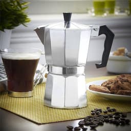 Percolator 3 Kops - Mokkapot Coffee Espresso Maker - Italiaanse Koffiepot Moka Express Pot - 150ml - Zilver Kleurig — thumbnail 3