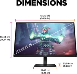 HP OMEN 27K - 4K IPS 144Hz Gaming Monitor - 27 Inch — thumbnail 4