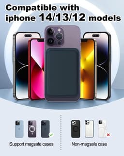 Kaarthouder Blauw Geschikt Voor Magsafe Ring wallet iPhone 12/13/14/15 / 15 Pro /15 Pro Max/PLUS/ iPhone 16 - Kaarthouder pasjeshouder mannen en vrouwen — thumbnail 4
